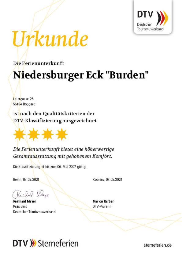 Niedersburger Eck, Wandern, Radfahren, Geniessen, Erholen Apartment Boppard Luaran gambar